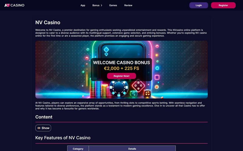 Recension av NV Casino-sajt Recension av NV Casino-sajt